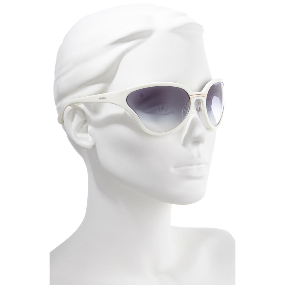$420 Authentic PRADA Luxury Designer Sunglasses White